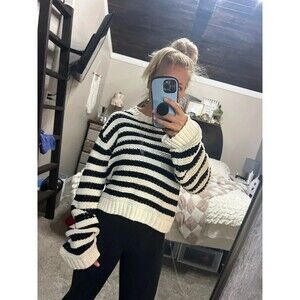 H&M striped knit sweater